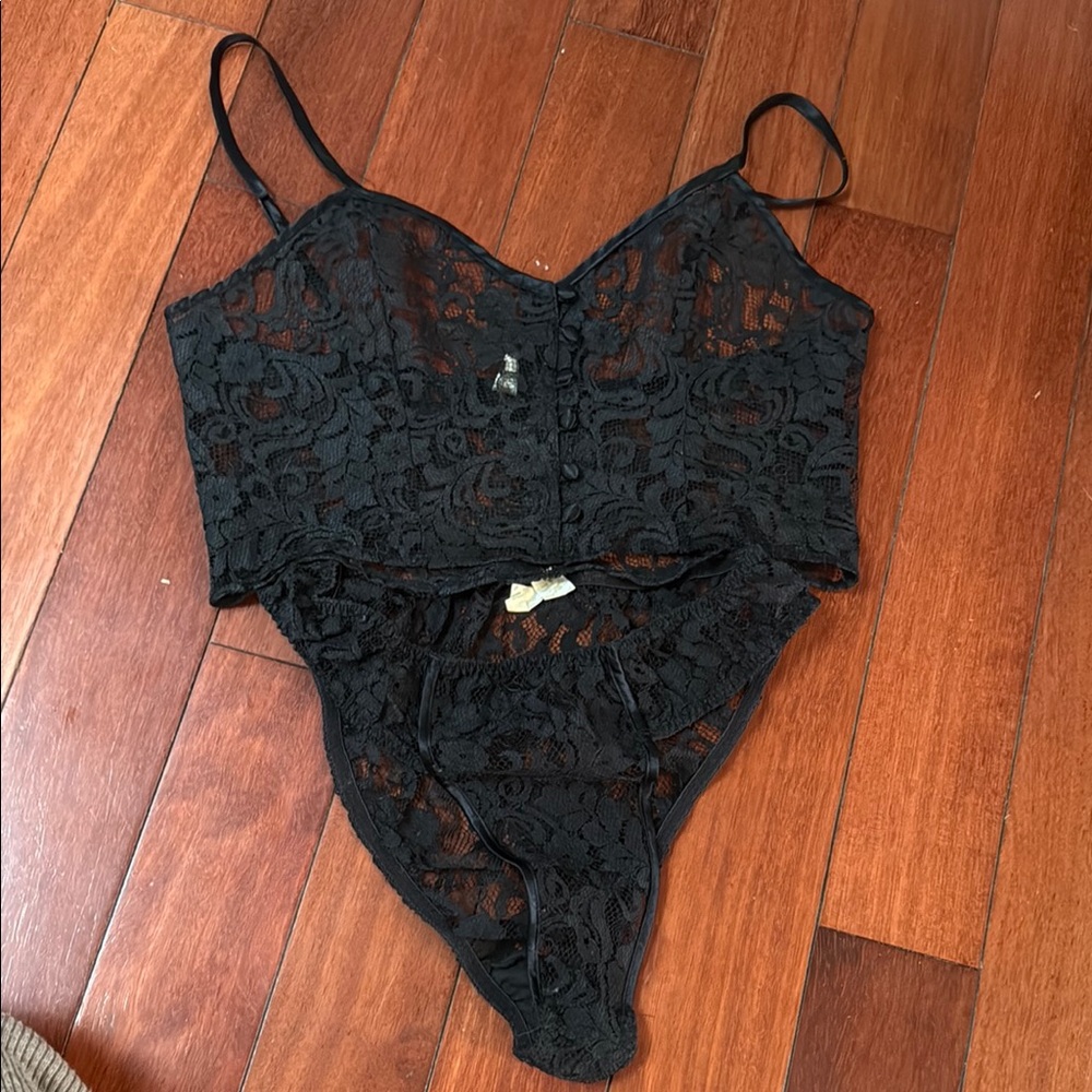 Vintage Victoria Secret Lace Two Piece